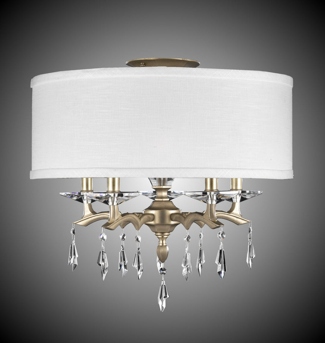 American Brass & Crystal Kaya FM5622-G-36G-ST-HL Ceiling Light - Old Brass