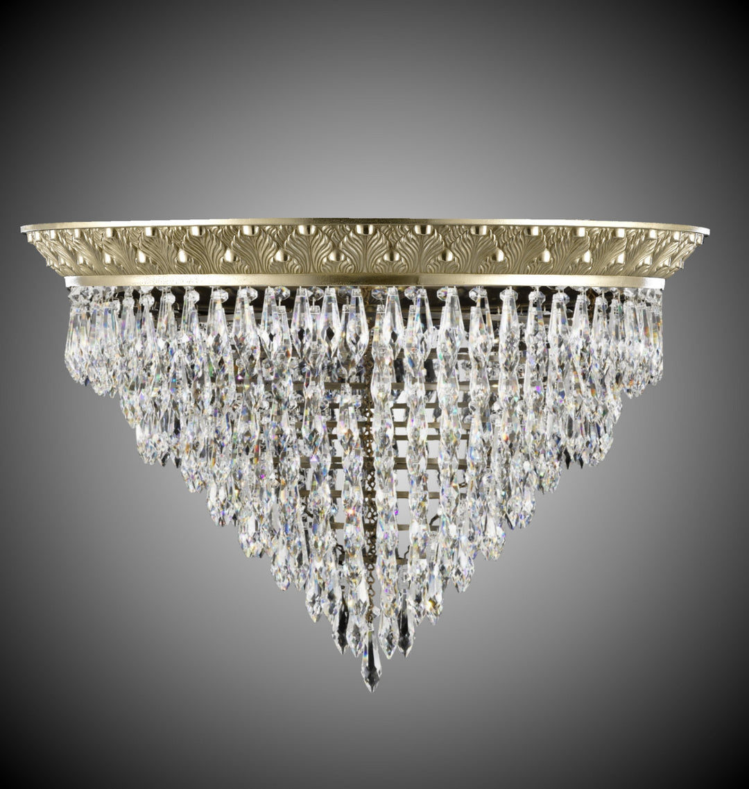 American Brass & Crystal Corinthian FM8819-U-16G Ceiling Light - True Brass