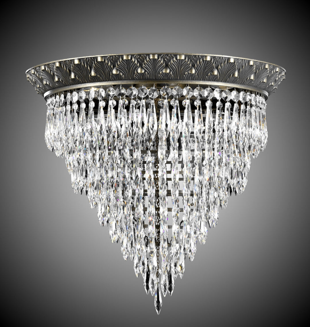 American Brass & Crystal Corinthian FM8822-U-23S Ceiling Light - Empire Bronze