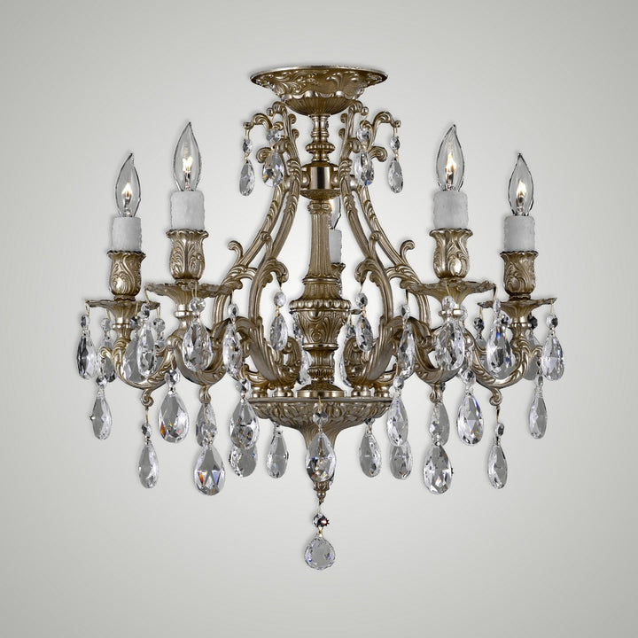 American Brass & Crystal Chateau FM9630-O-16G-PI Ceiling Light - True Brass