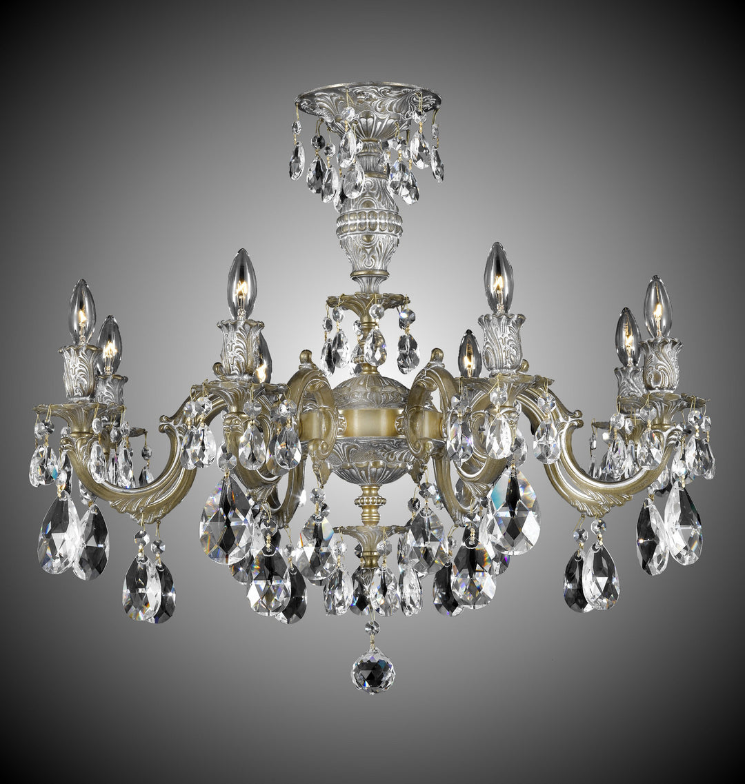 American Brass & Crystal Marlena FM9744-O-04G Ceiling Light - Antique White Glossy