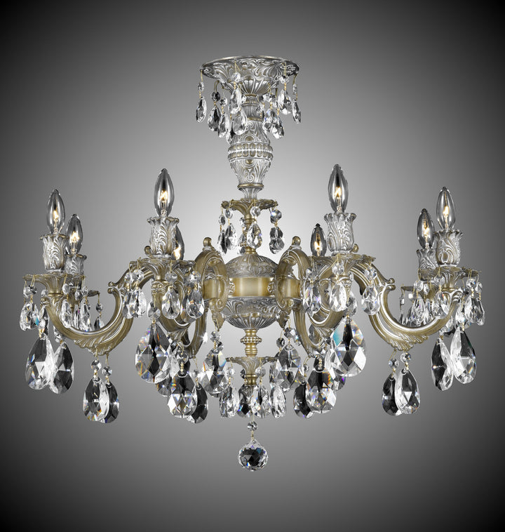 American Brass & Crystal Marlena FM9744-O-04G Ceiling Light - Antique White Glossy