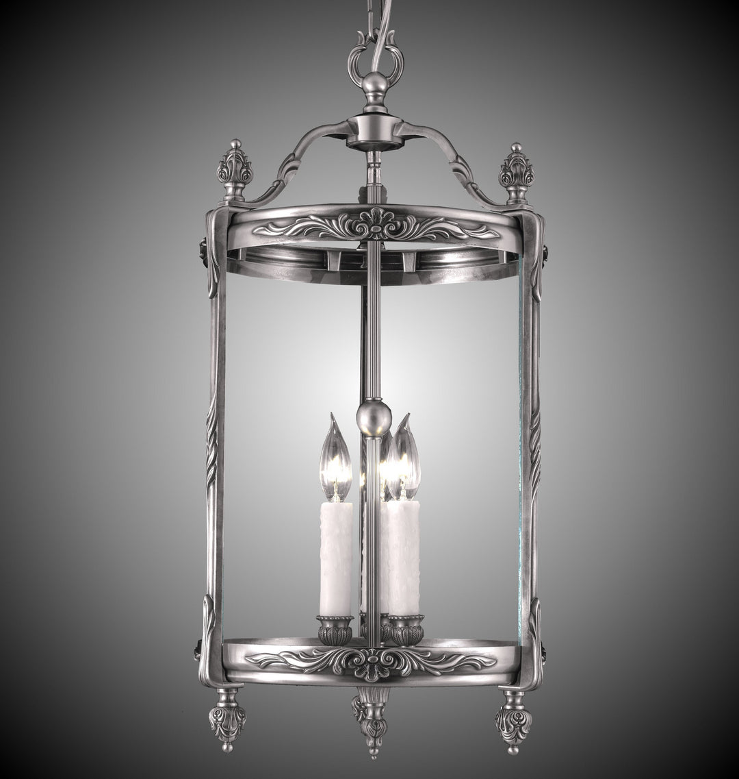 American Brass & Crystal Lantern LT2113-10G-PI Pendant Light - Antique Silver