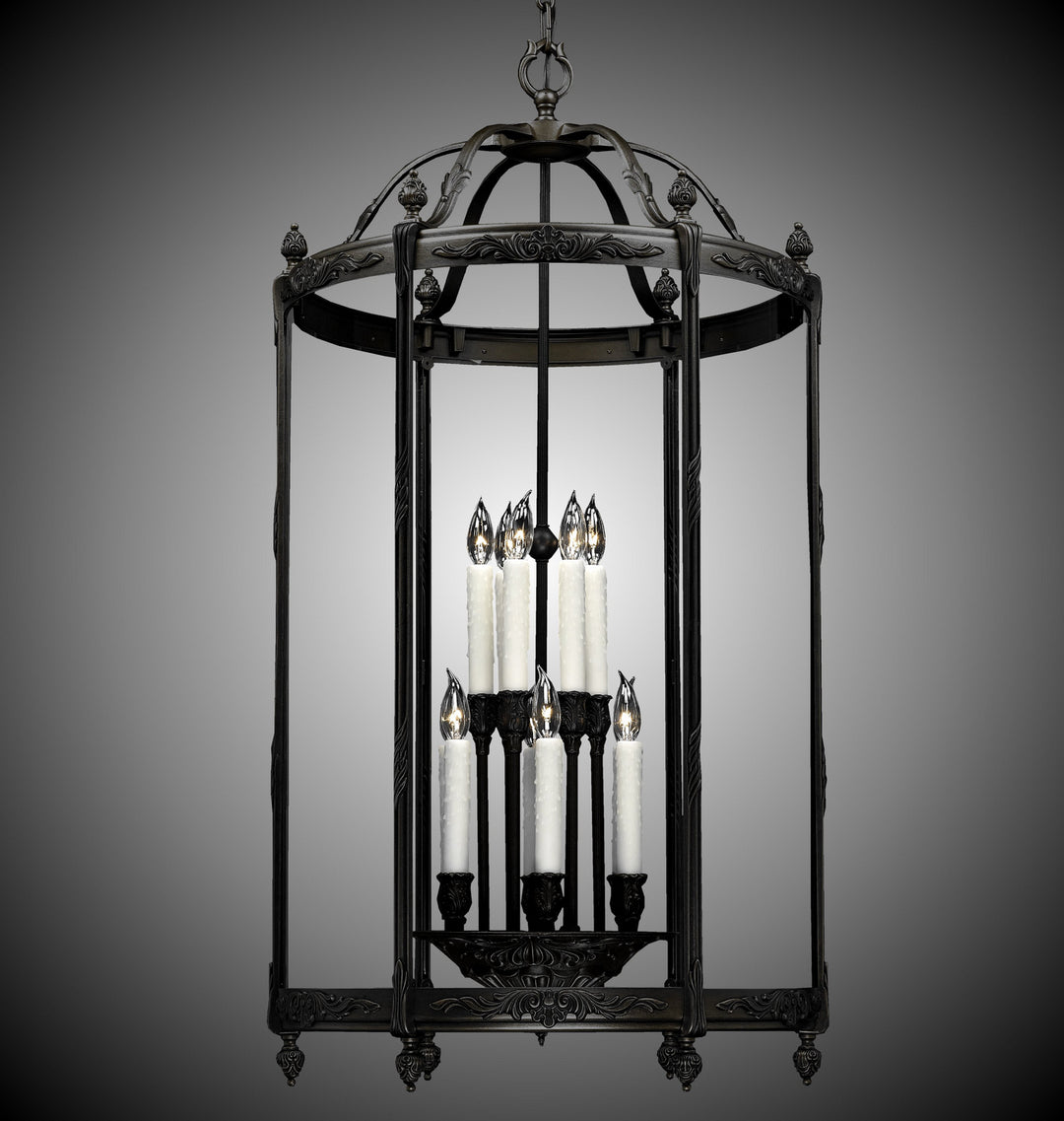 American Brass & Crystal Lantern LT2124-23S-PI Pendant Light - Empire Bronze