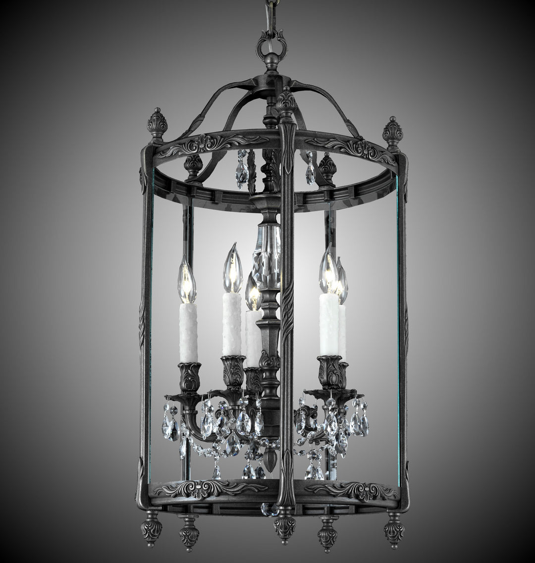 American Brass & Crystal Lantern LT2217-O-23S-PI Pendant Light - Empire Bronze