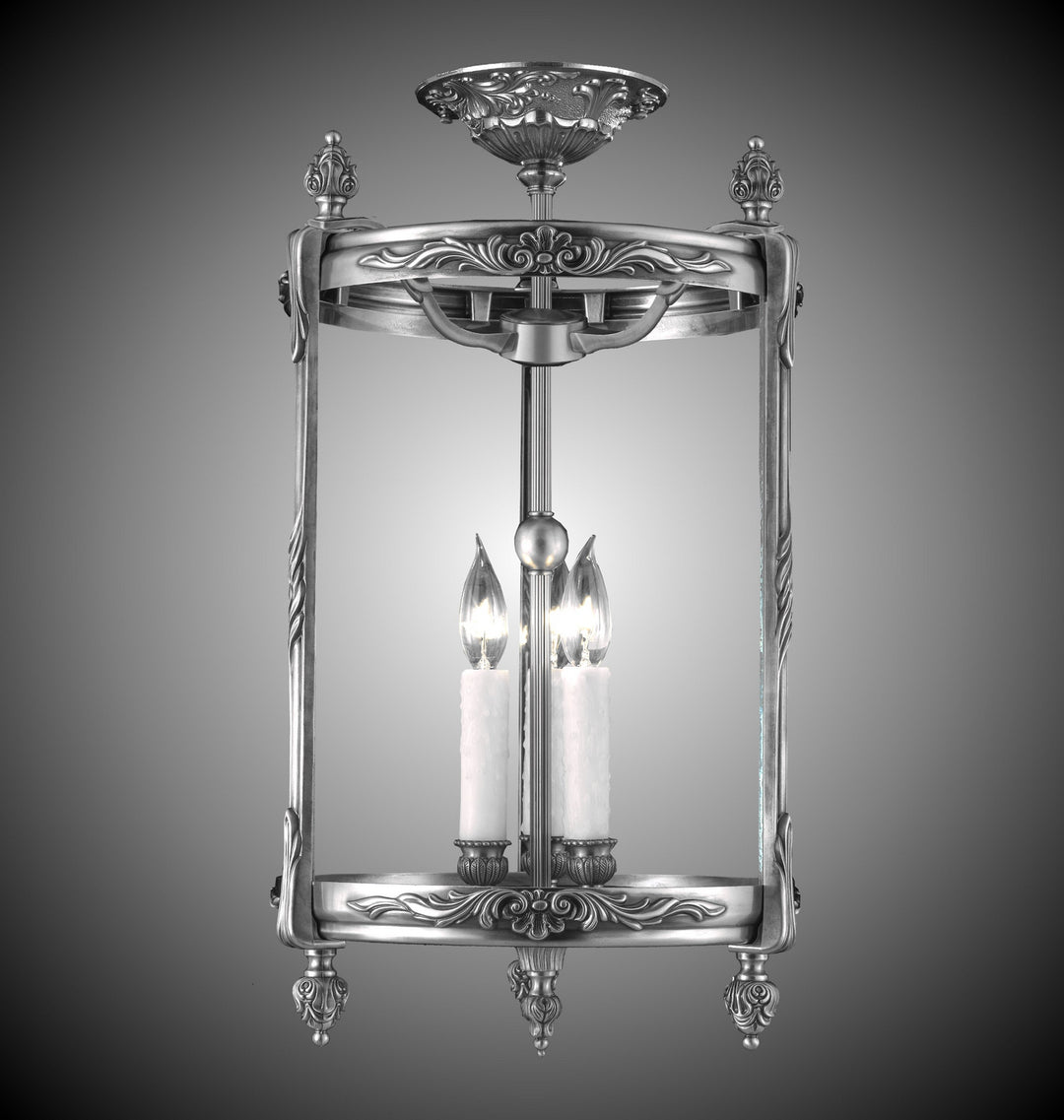 American Brass & Crystal Lantern LTFM2113-10G-PI Ceiling Light - Antique Silver