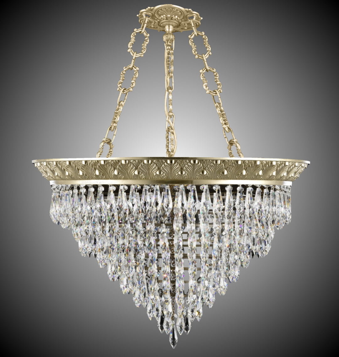 American Brass & Crystal Corinthian PD8319-U-16G Pendant Light - True Brass