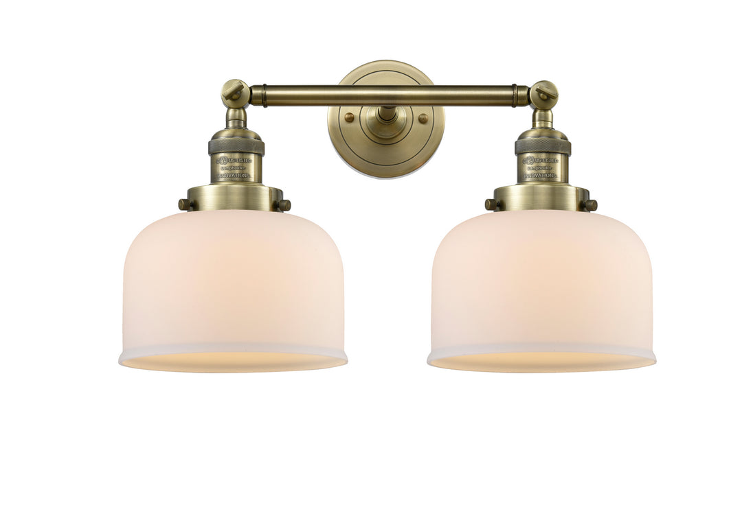 Innovations Franklin Restoration 208-AB-G71 Bath Vanity Light 19 in. wide - Antique Brass