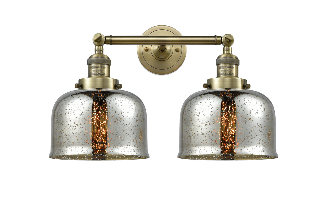 Innovations Franklin Restoration 208-AB-G78 Bath Vanity Light 19 in. wide - Antique Brass