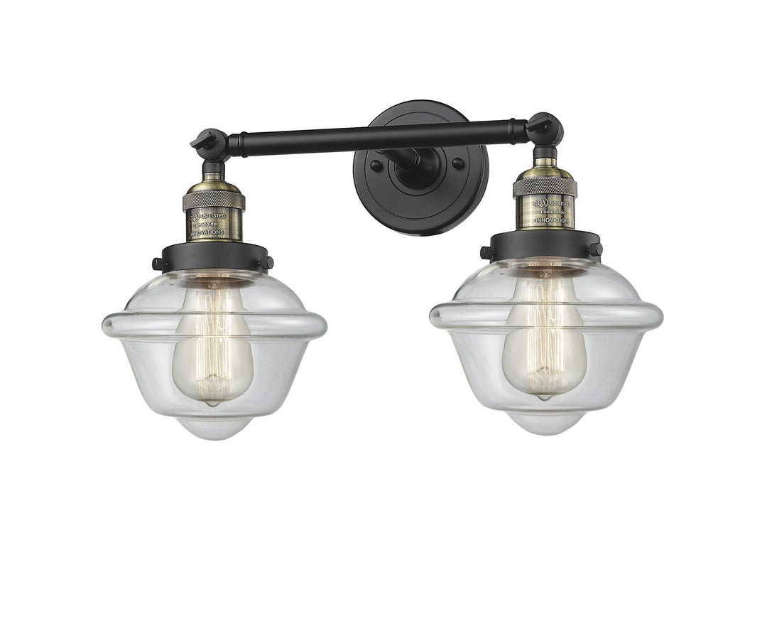 Innovations Franklin Restoration 208-BAB-G532 Bath Vanity Light 17 in. wide - Black Antique Brass