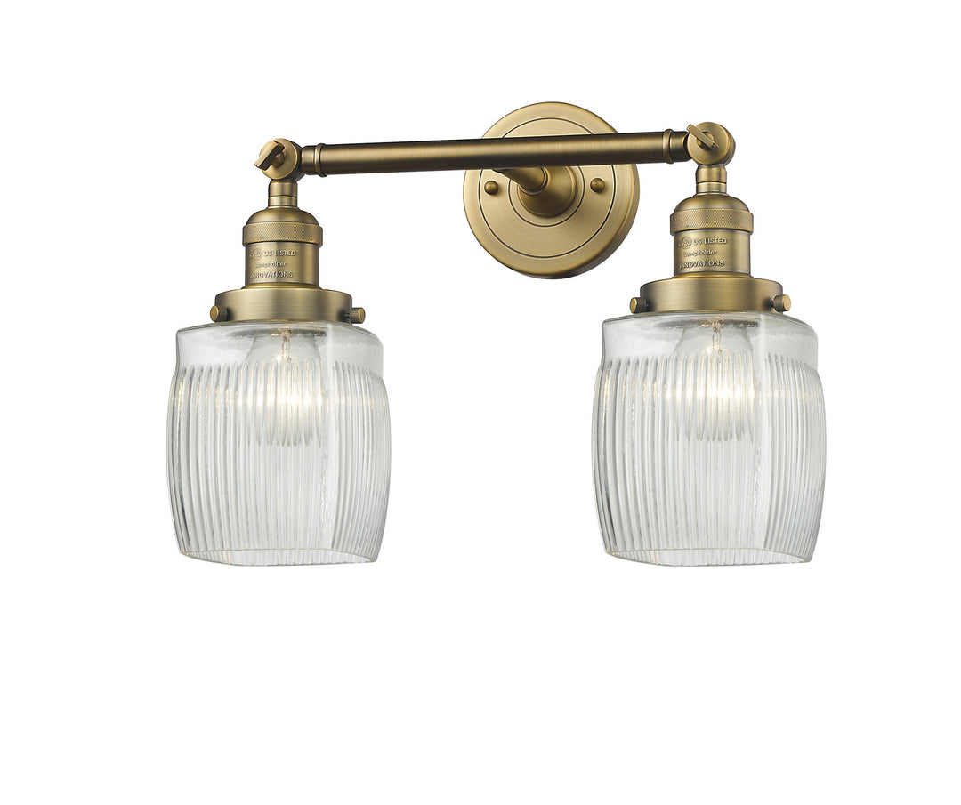 Innovations Franklin Restoration 208-BB-G302 Bath Vanity Light 16 in. wide - Brushed Brass