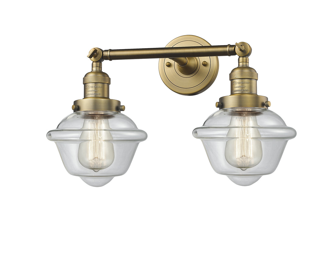 Innovations Franklin Restoration 208-BB-G532 Bath Vanity Light 17 in. wide - Brushed Brass