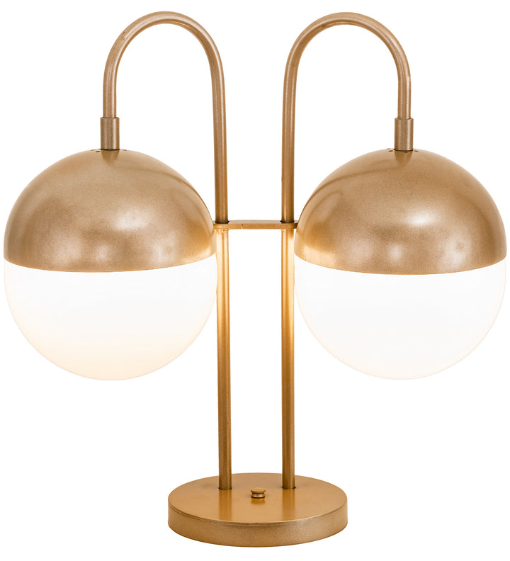 Meyda Tiffany Lighting 194888 Bola Two Light Table Lamp Lamp Bronze / Dark