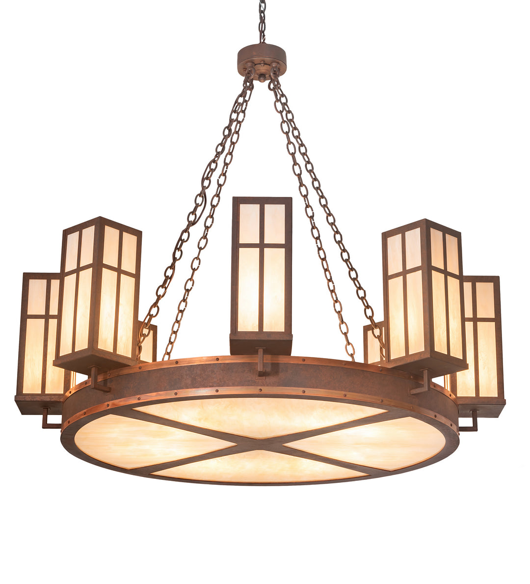 Meyda Tiffany Silverton 198973 Chandelier Light - Rust,Copper