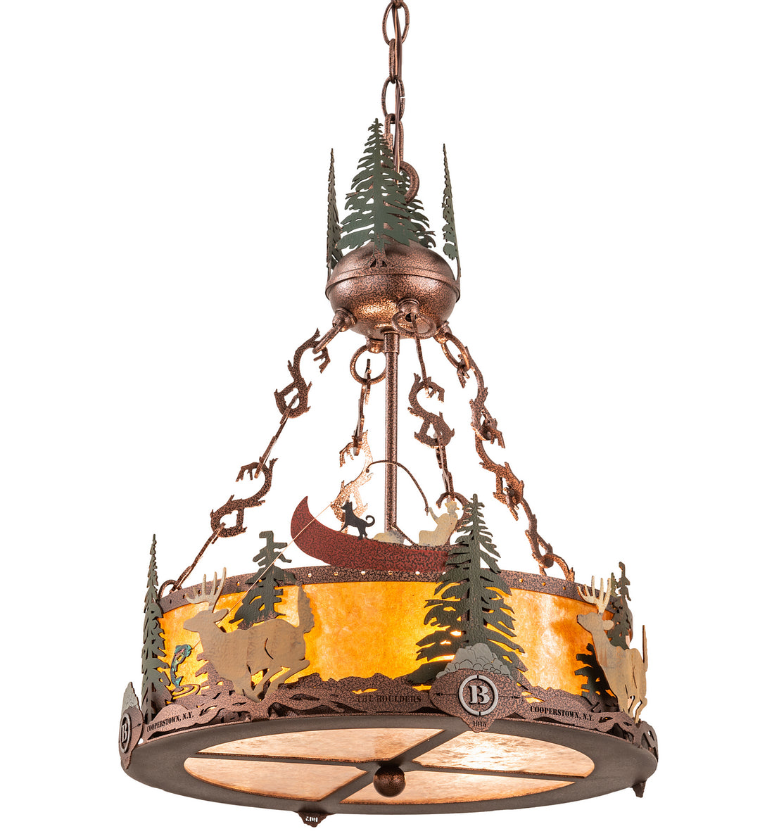 Meyda Tiffany Boulders 199567 Chandelier Light - Copper Vein