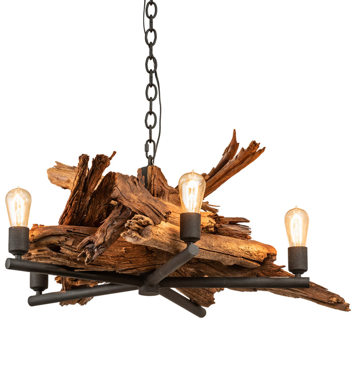 Meyda Tiffany Driftwood 201247 Chandelier Light - Natural Wood