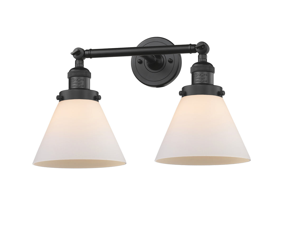 Innovations Franklin Restoration 208-BK-G41 Bath Vanity Light 18 in. wide - Matte Black