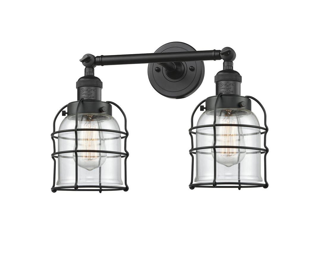 Innovations Franklin Restoration 208-BK-G52-CE-LED Bath Vanity Light 16 in. wide - Matte Black