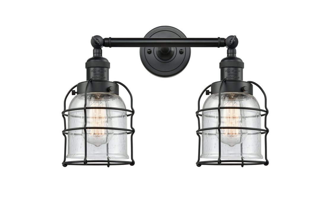 Innovations Franklin Restoration 208-BK-G54-CE-LED Bath Vanity Light 16 in. wide - Matte Black