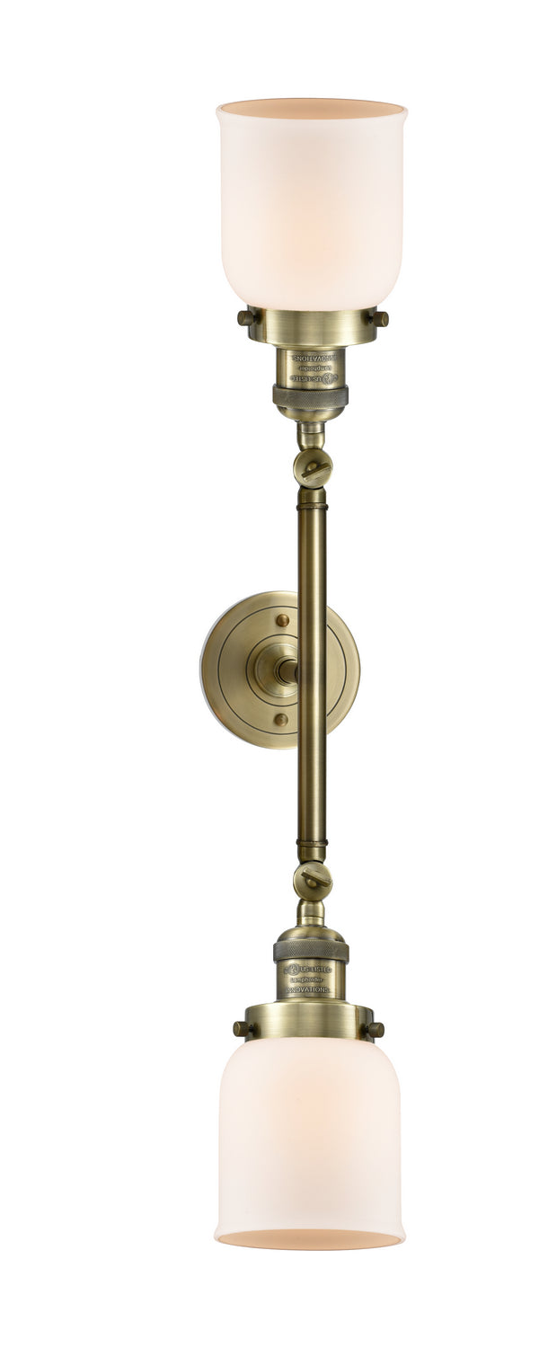 Innovations Franklin Restoration 208L-AB-G51 Bath Vanity Light 5 in. wide - Antique Brass