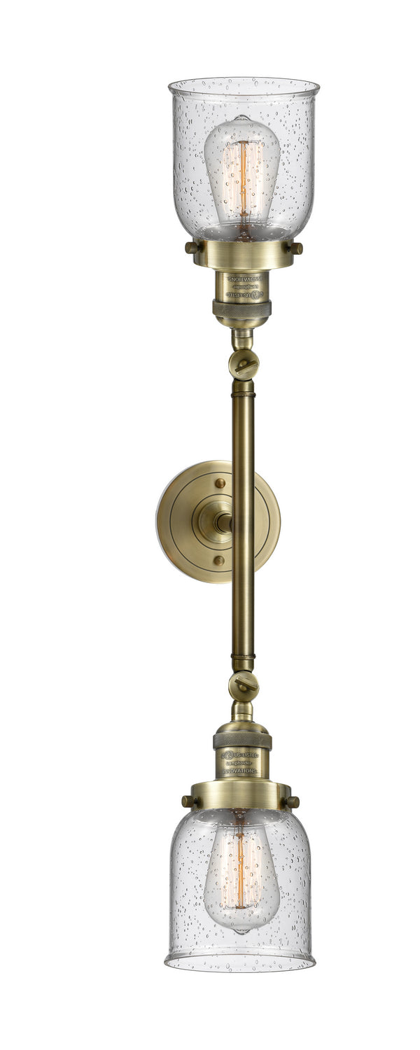 Innovations Franklin Restoration 208L-AB-G54-LED Bath Vanity Light 5 in. wide - Antique Brass