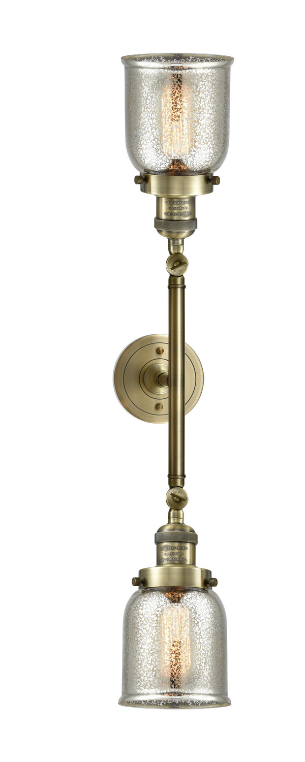 Innovations Franklin Restoration 208L-AB-G58 Bath Vanity Light 5 in. wide - Antique Brass