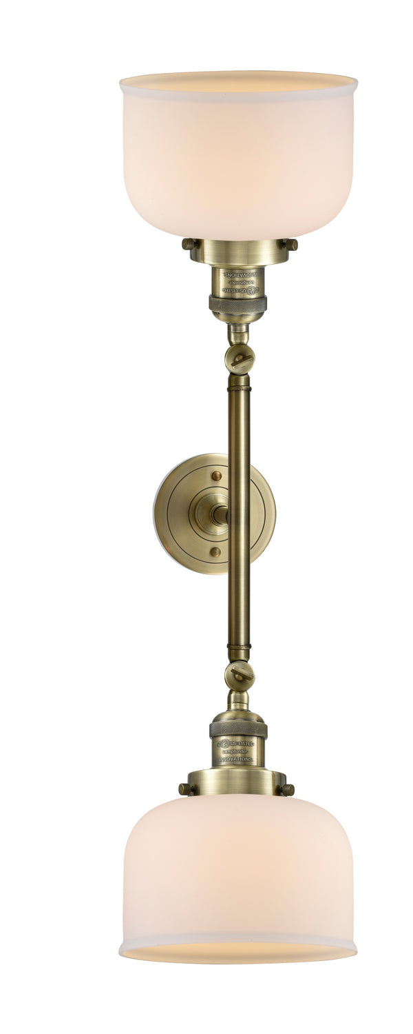 Innovations Franklin Restoration 208L-AB-G71 Bath Vanity Light 8 in. wide - Antique Brass