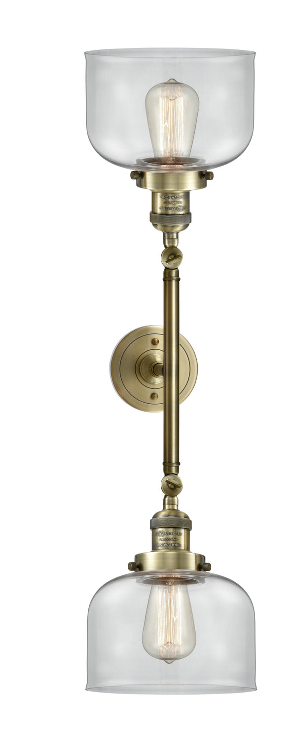 Innovations Franklin Restoration 208L-AB-G72 Bath Vanity Light 8 in. wide - Antique Brass