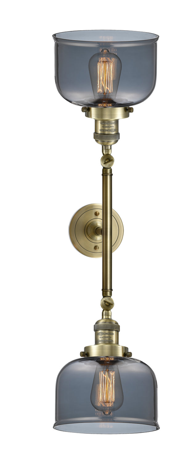 Innovations Franklin Restoration 208L-AB-G73 Bath Vanity Light 8 in. wide - Antique Brass