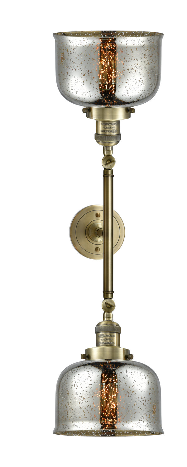 Innovations Franklin Restoration 208L-AB-G78 Bath Vanity Light 8 in. wide - Antique Brass