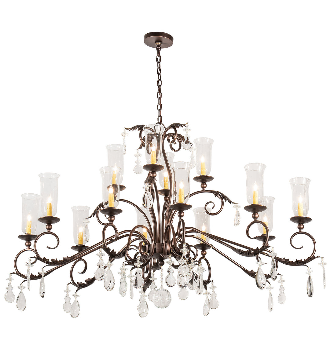 Meyda Tiffany Windsor 203867 Chandelier Light - Mahogany Bronze