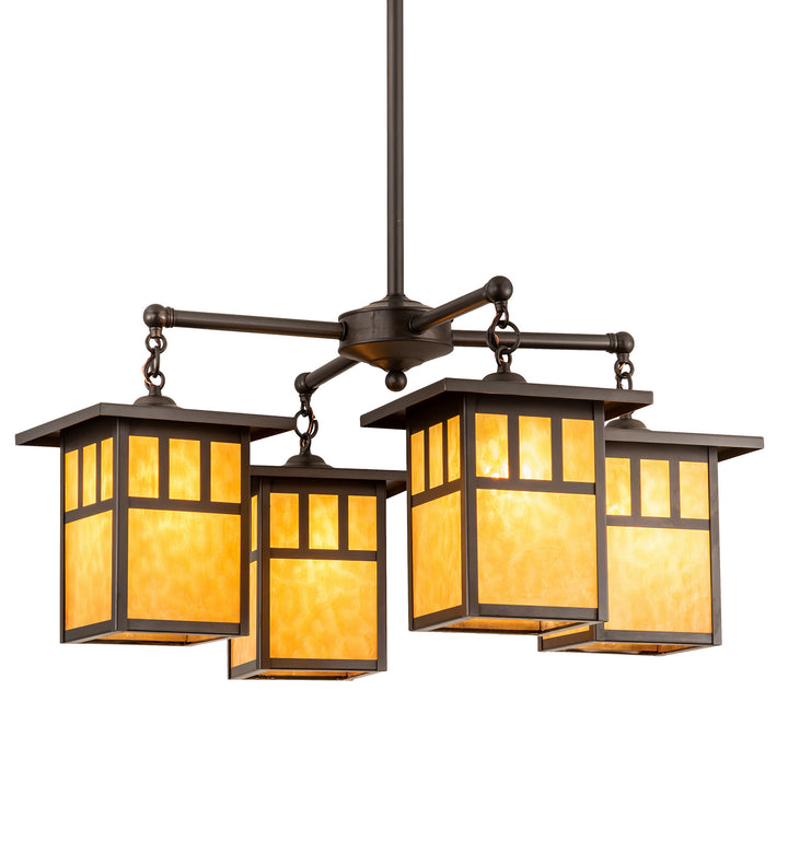 Meyda Tiffany Hyde Park 204749 Chandelier Light - Craftsman Brown