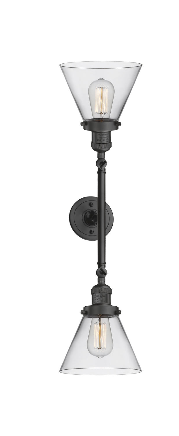 Innovations Franklin Restoration 208L-OB-G42 Bath Vanity Light 8 in. wide - Oil Rubbed Bronze