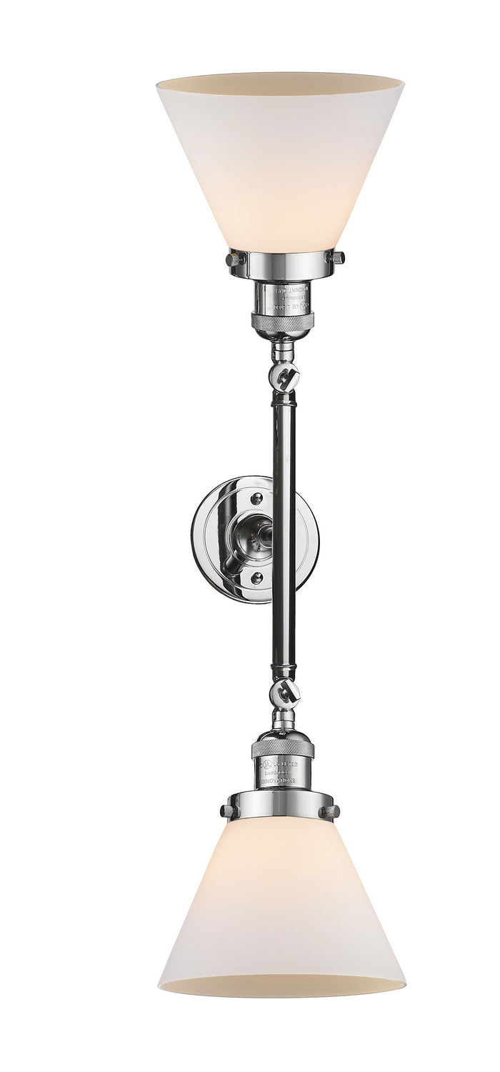 Innovations Franklin Restoration 208L-PC-G41-LED Bath Vanity Light 8 in. wide - Polished Chrome
