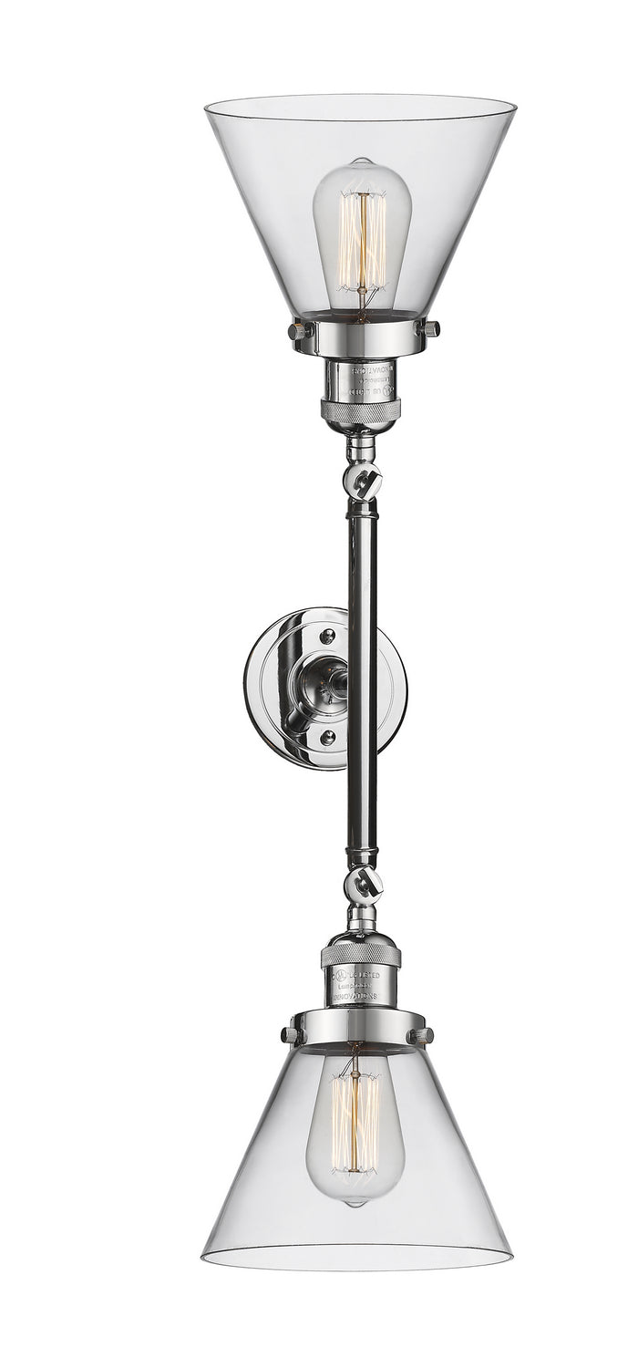 Innovations Franklin Restoration 208L-PC-G42 Bath Vanity Light 8 in. wide - Polished Chrome