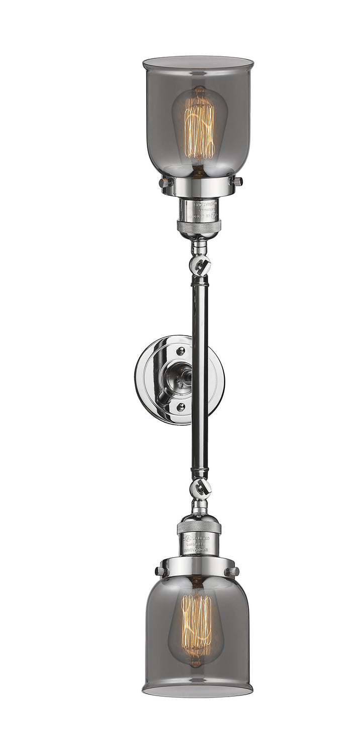 Innovations Franklin Restoration 208L-PC-G53 Bath Vanity Light 5 in. wide - Polished Chrome