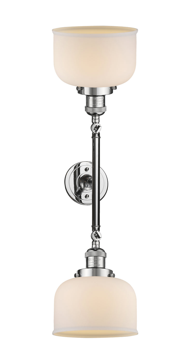 Innovations Franklin Restoration 208L-PC-G71 Bath Vanity Light 8 in. wide - Polished Chrome