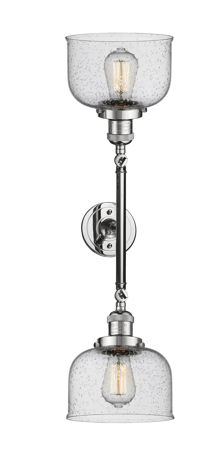 Innovations Franklin Restoration 208L-PC-G74 Bath Vanity Light 8 in. wide - Polished Chrome