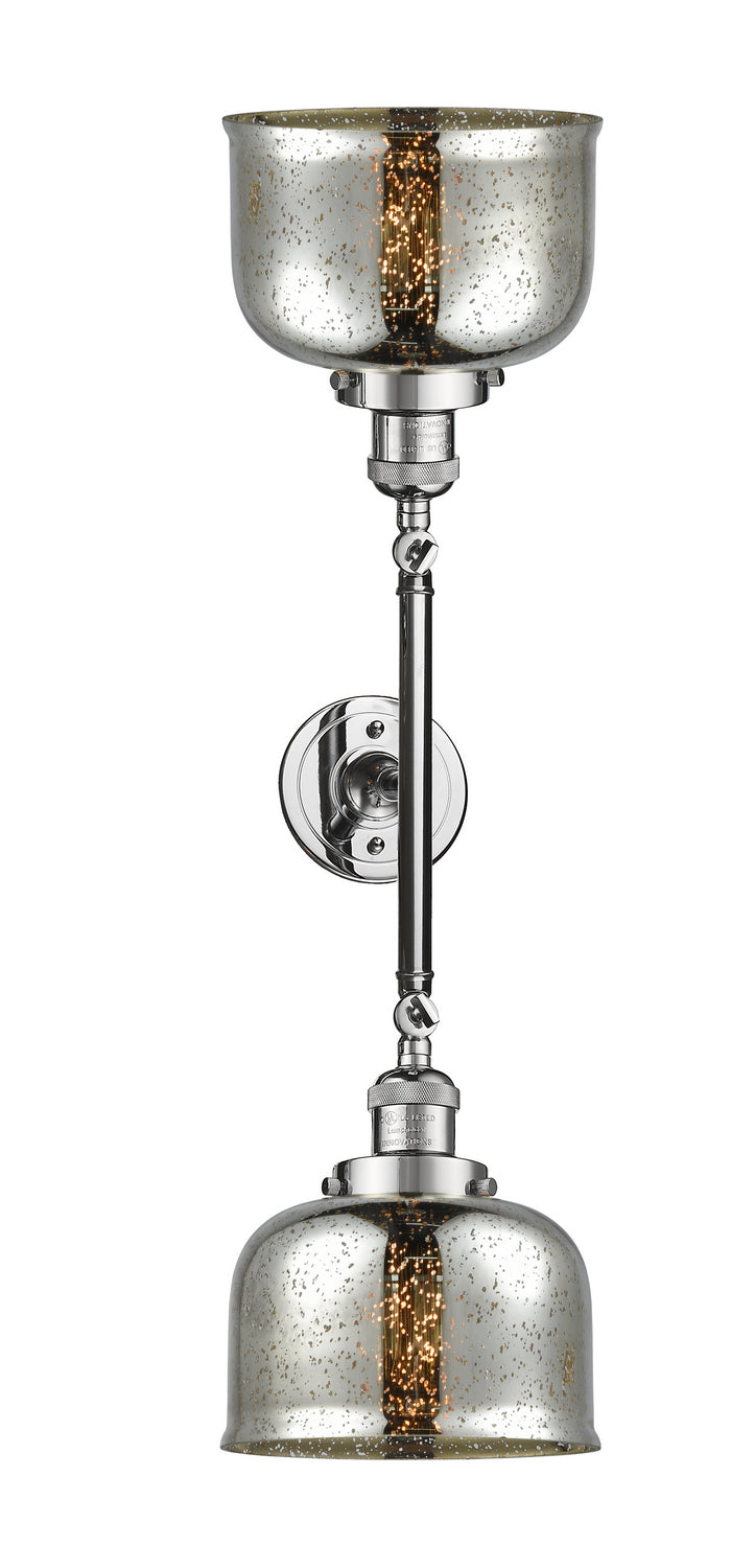 Innovations Franklin Restoration 208L-PC-G78 Bath Vanity Light 8 in. wide - Polished Chrome