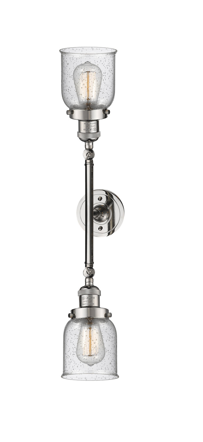 Innovations Franklin Restoration 208L-PN-G54-LED Bath Vanity Light 5 in. wide - Polished Nickel