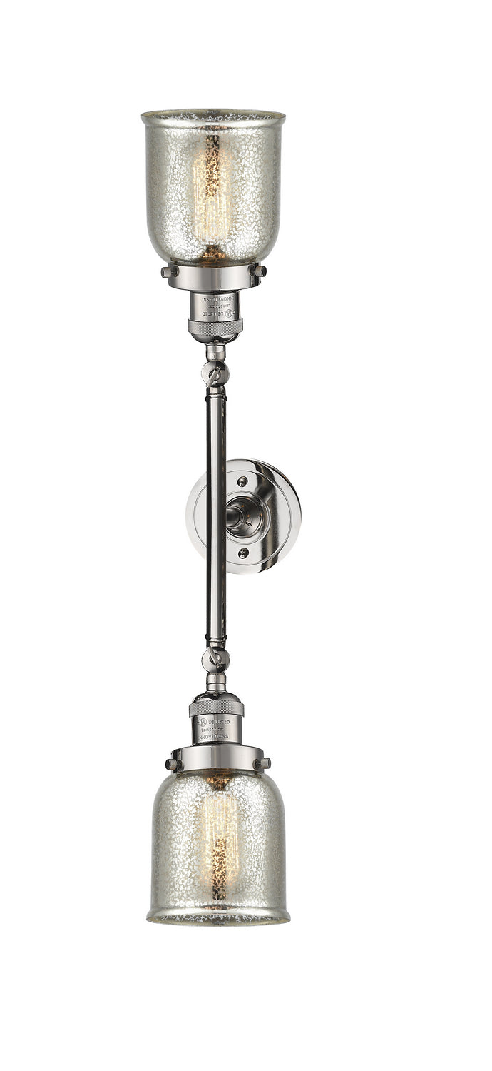 Innovations Franklin Restoration 208L-PN-G58 Bath Vanity Light 5 in. wide - Polished Nickel