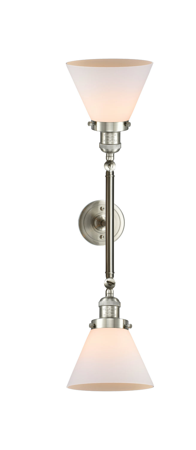 Innovations Franklin Restoration 208L-SN-G41 Bath Vanity Light 8 in. wide - Brushed Satin Nickel