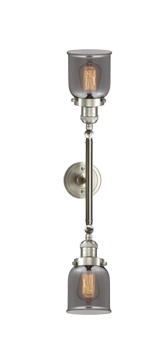 Innovations Franklin Restoration 208L-SN-G53-LED Bath Vanity Light 5 in. wide - Brushed Satin Nickel