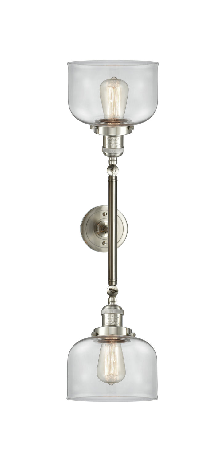 Innovations Franklin Restoration 208L-SN-G72 Bath Vanity Light 8 in. wide - Brushed Satin Nickel