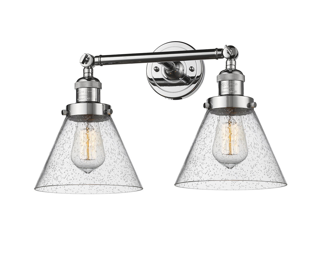 Innovations Franklin Restoration 208-PC-G44-LED Bath Vanity Light 18 in. wide - Polished Chrome