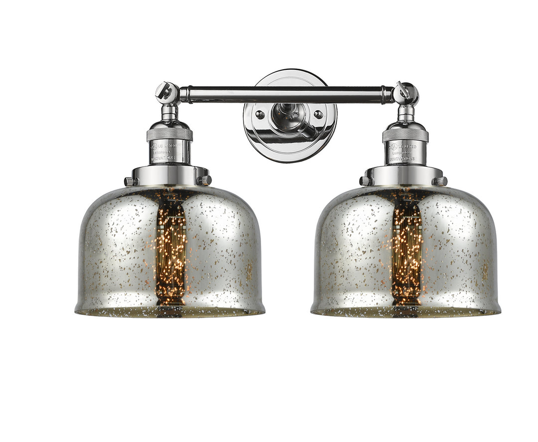 Innovations Franklin Restoration 208-PC-G78 Bath Vanity Light 19 in. wide - Polished Chrome