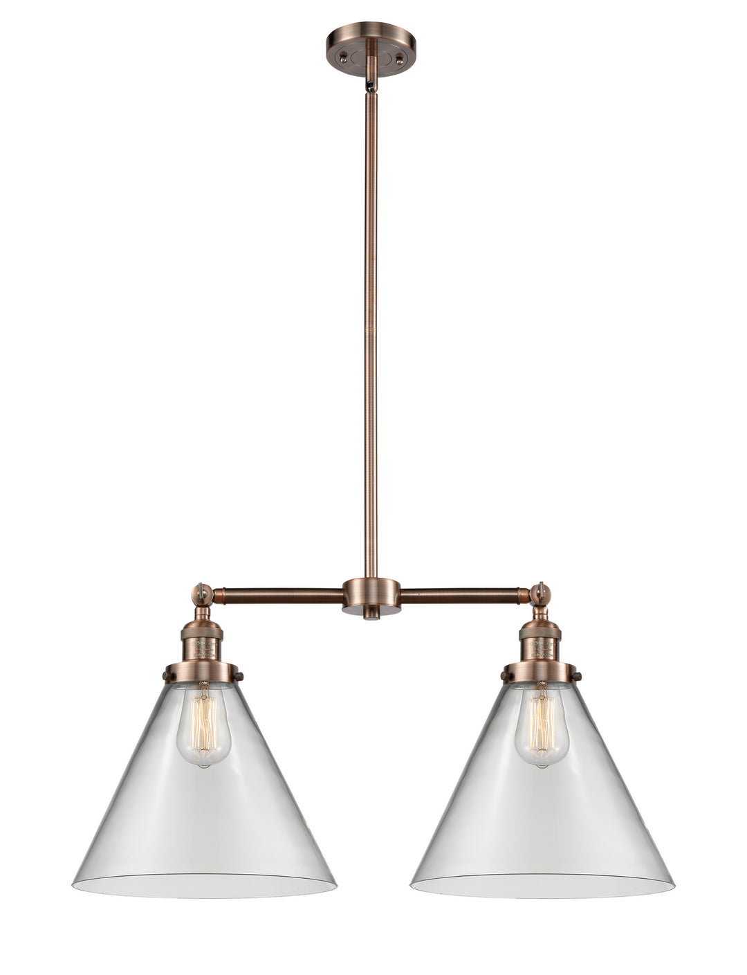 Innovations Franklin Restoration 209-AC-G42-L-LED Chandelier Light - Antique Copper