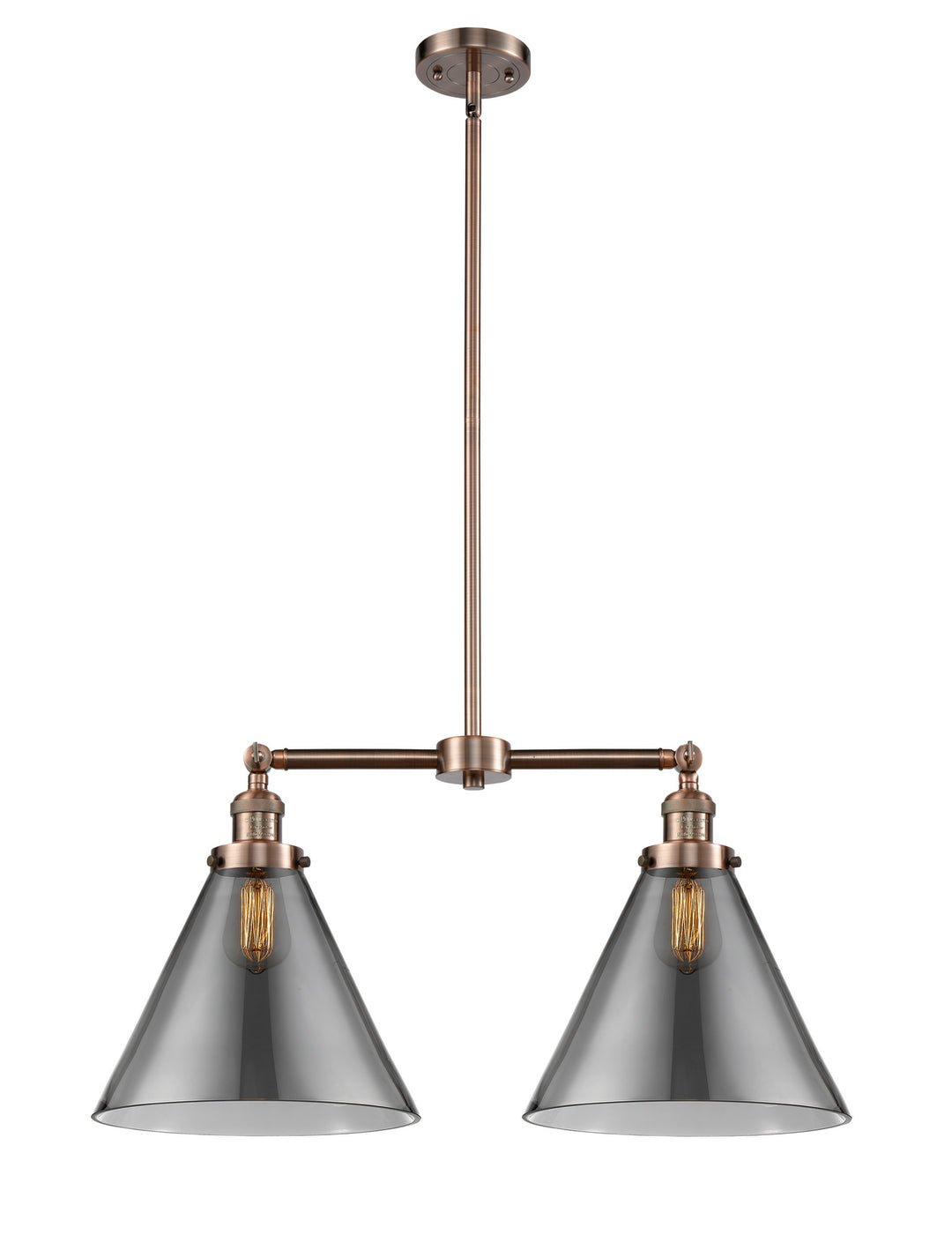 Innovations Franklin Restoration 209-AC-G43-L-LED Chandelier Light - Antique Copper