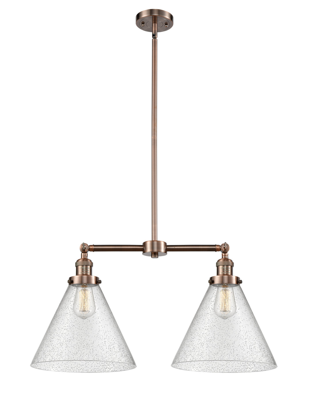 Innovations Franklin Restoration 209-AC-G44-L Chandelier Light - Antique Copper