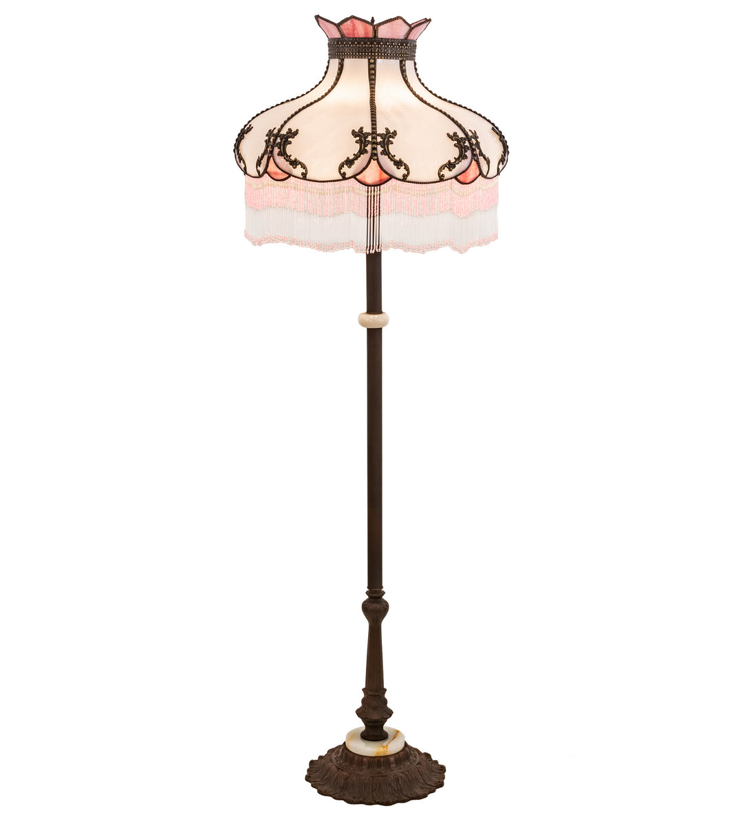 Meyda Tiffany Lighting 212568 Elizabeth Three Light Floor Lamp Lamp Bronze / Dark